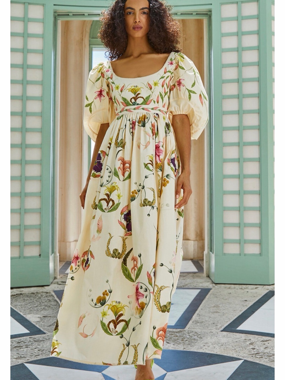 Agua by Agua Bendita
Vivianne Marina Puff-Sleeve Cotton Maxi Dress Size XL